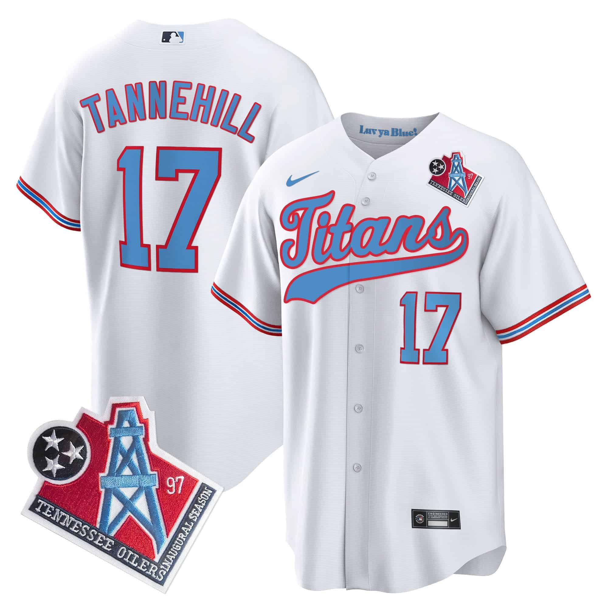 Men Tennessee Titans #17 Tannehill White Nike 1997 Throwback Limited Cool Base NFL Jersey